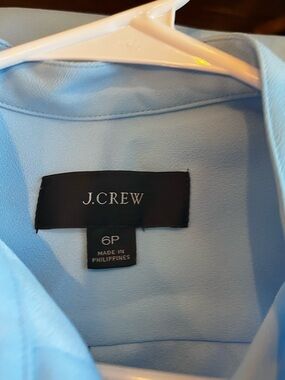 J. Crew Dress Light Blue Button-Front Shirt Dress; Size 6P